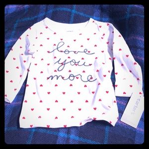 Carters T-shirt love you more